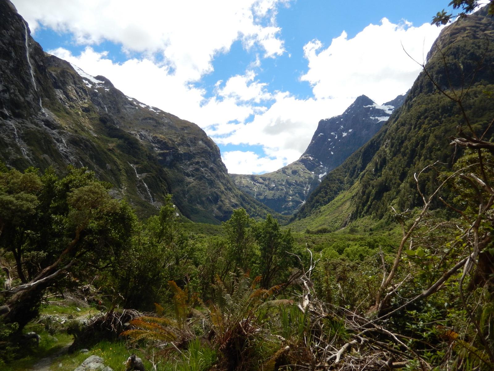 View across Mackinnon Pass on New Zealand's Milford Track