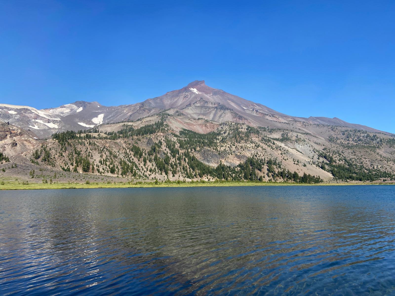 South Sister rising above Green Lakes in the Three Sisters Wilderness